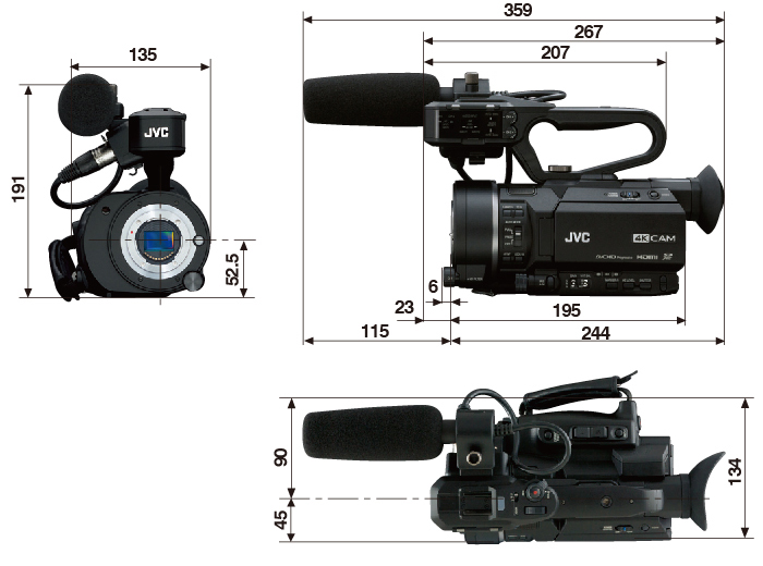 主な仕様 | 4Kメモリーカードカメラレコーダー GY-LS300CH | 業務用