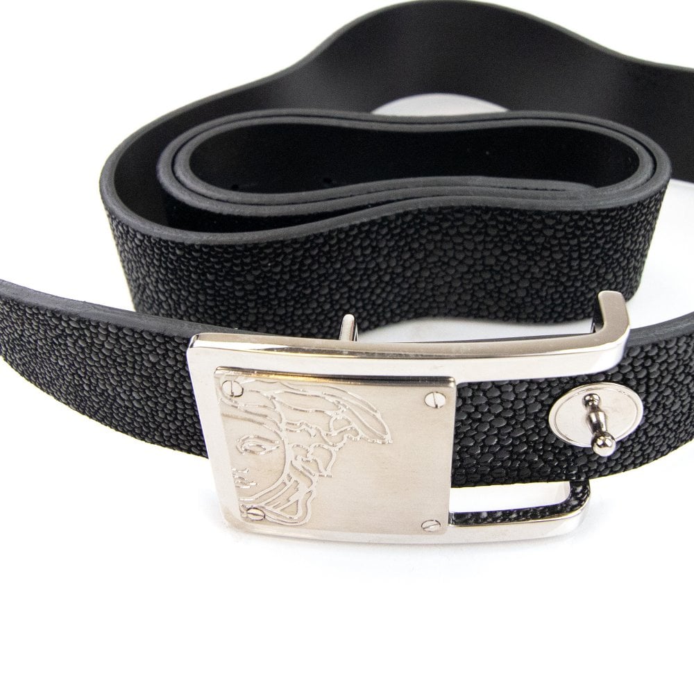 Versace Collection Medusa Buckle Belt Black - MEN from Onu UK