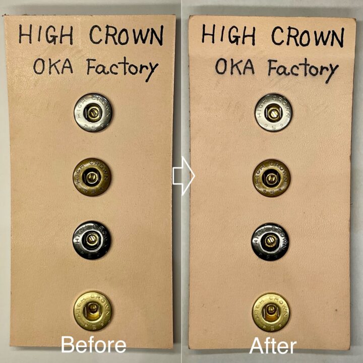 HIGH CROWN ジャンパーホック (極小/ No.7070) 黒ニッケル《革の為に