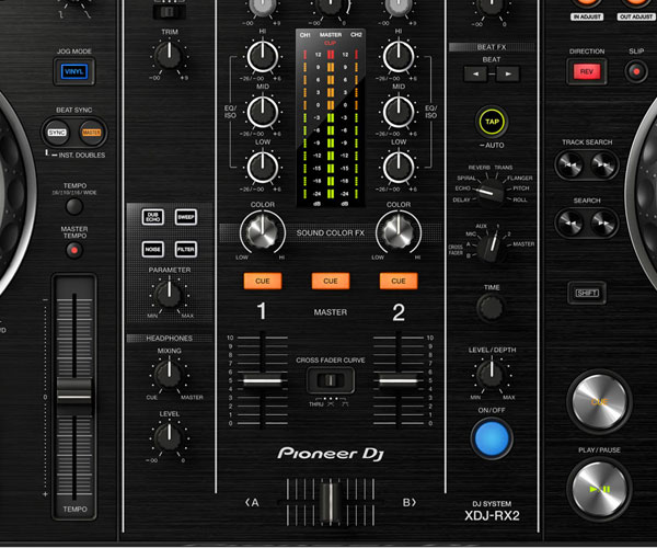 Pioneer DJ / XDJ-RX2のご紹介ページです。USBでもPCでも！ミキサー一