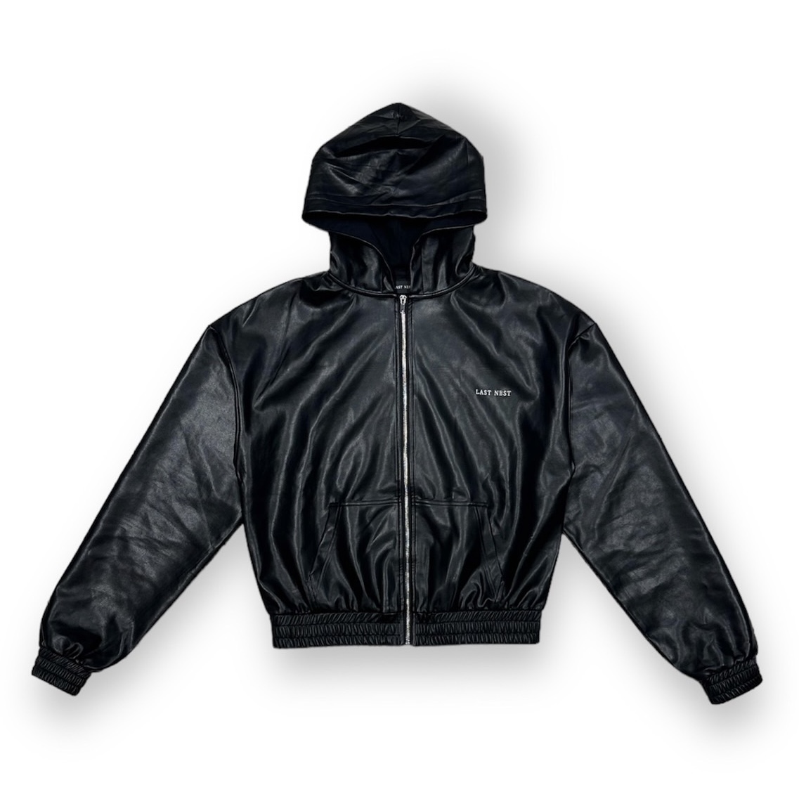 LAST NEST / leather zip hoodie - OTHELLO KUMAMOTO