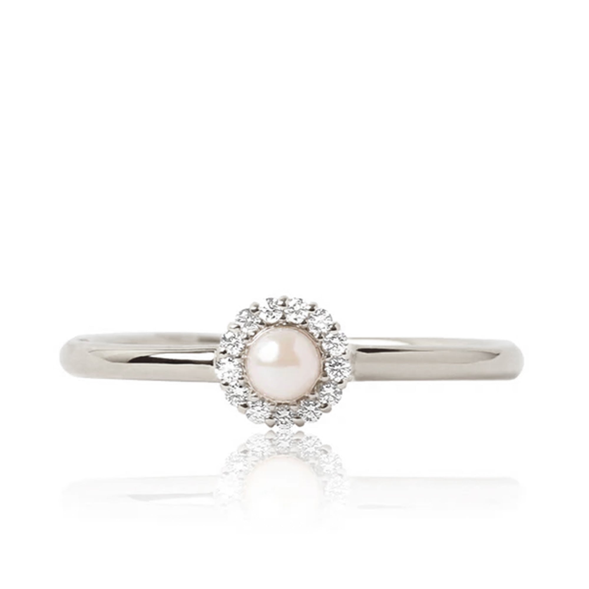 K18/Pt「アコヤパール マフィンバース」リング｜【オレフィーチェ】Orefice