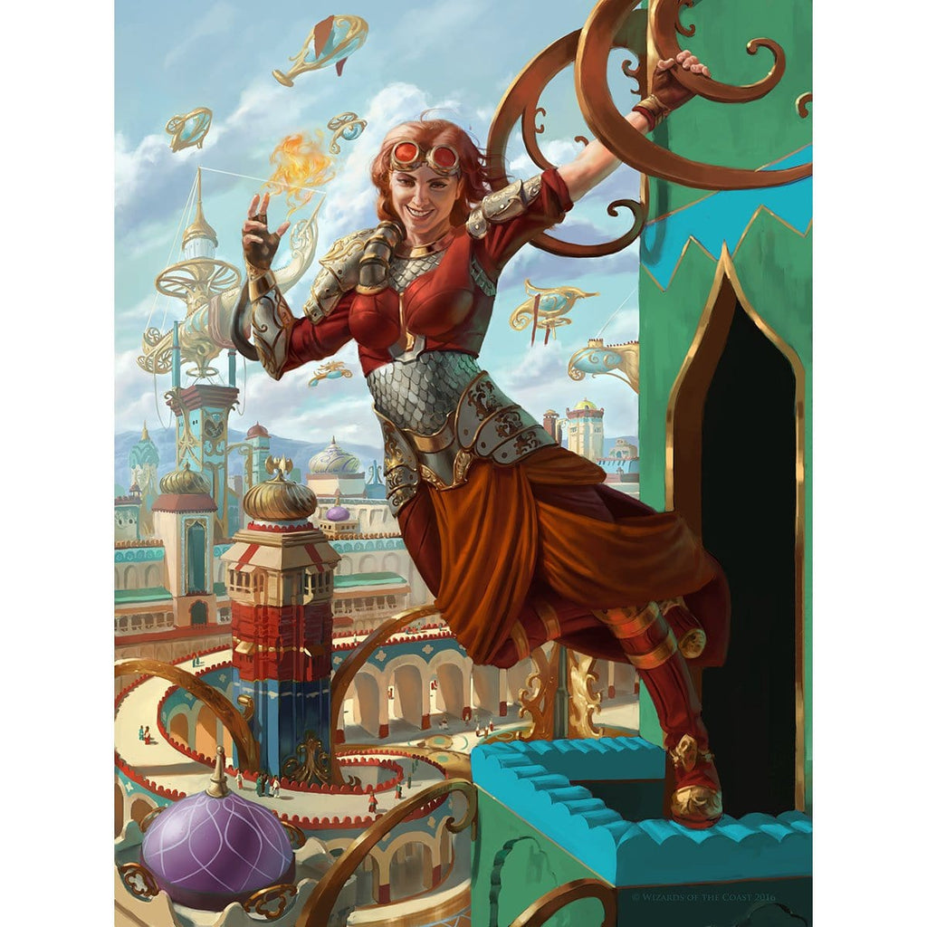Chandra, Pyrogenius Print - Original Magic Art