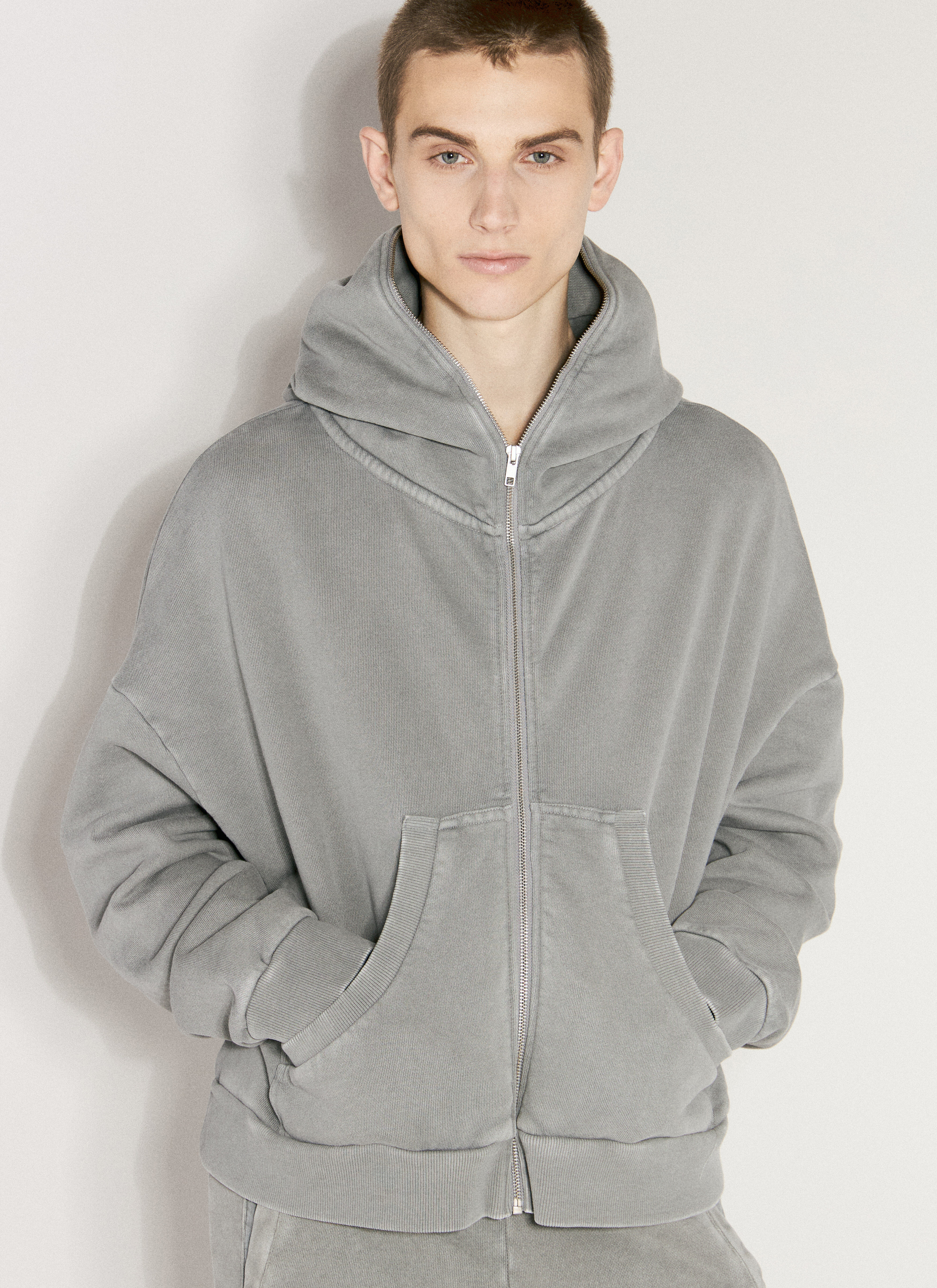 Entire Studios Men's' Eternal Zip Hooded Sweatshirt in Grey | LN-CC®