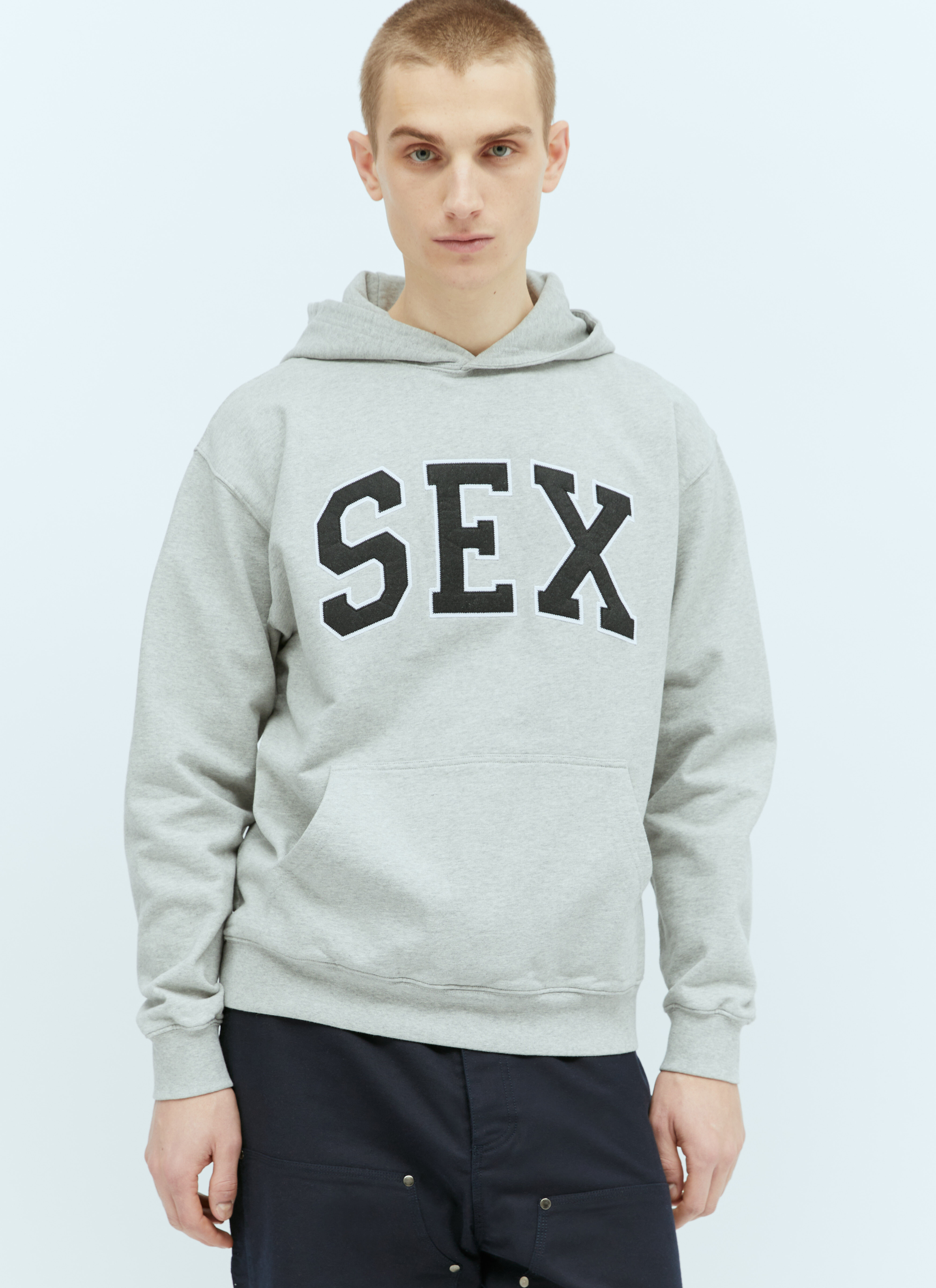 Carne Bollente Men's' Sex Hooded Sweatshirt in Grey | LN-CC®
