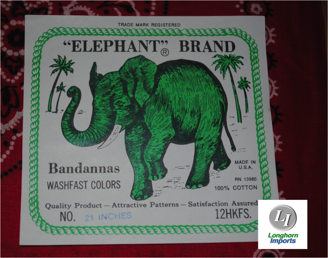 デッドストック エレファントブランド バンダナ 12枚組 | ロングホーン