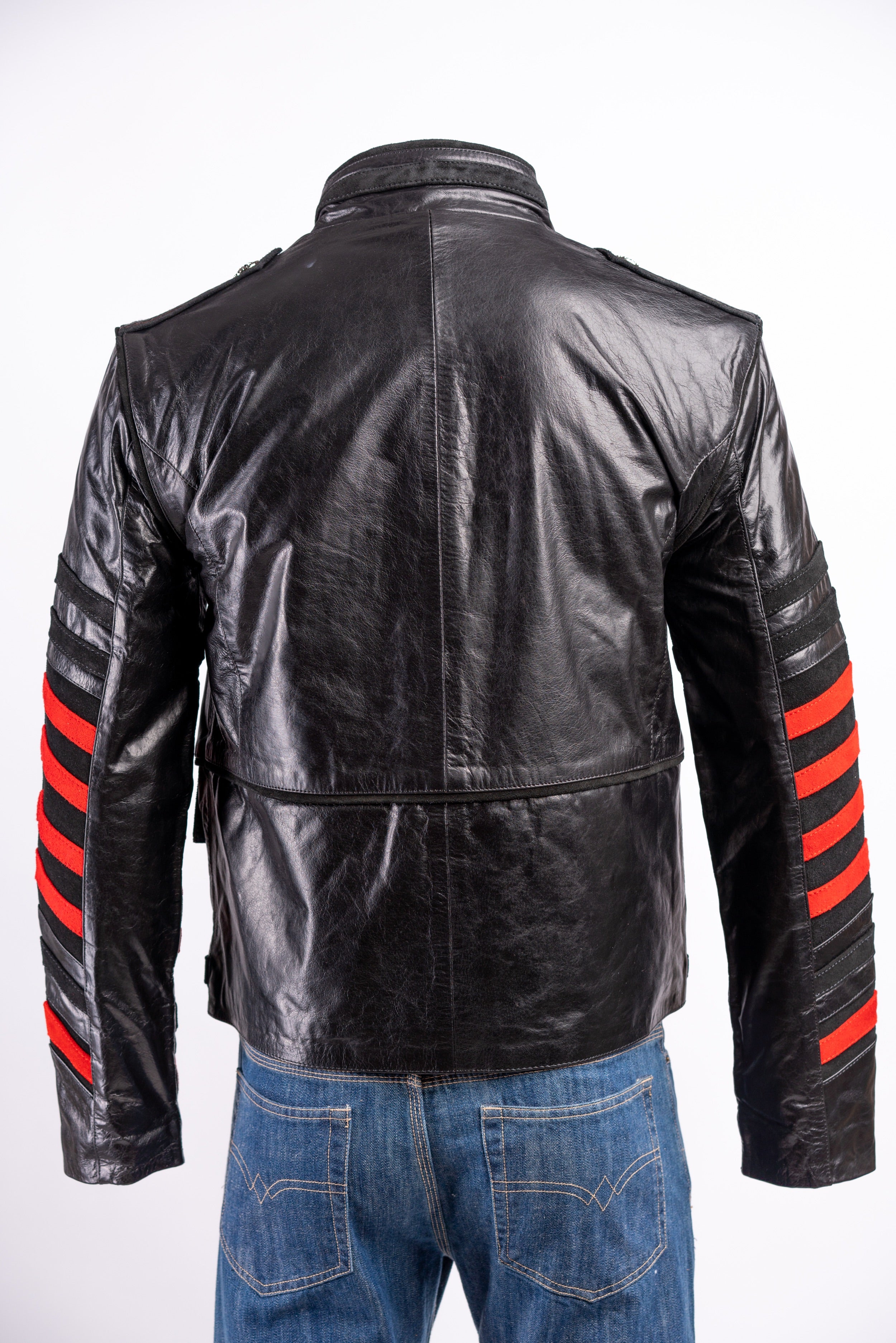 Men's Gothic Military Jacket With Suede Paneling: Gerard – Leather