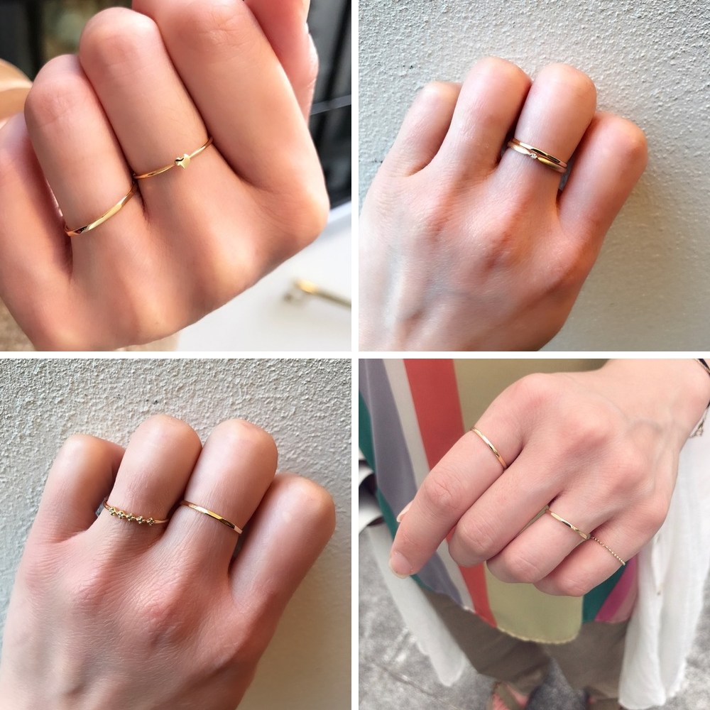 トゥー プライ 543 ハンマー ツチメ リング 18金/two ply Hammered