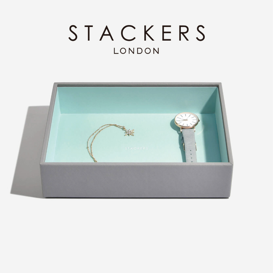 STACKERS】クラシック ジュエリーボックス Open オープン グレー