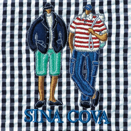 シナコバ クールマックスサッカー・ギンガムチェックオーバーシャツ