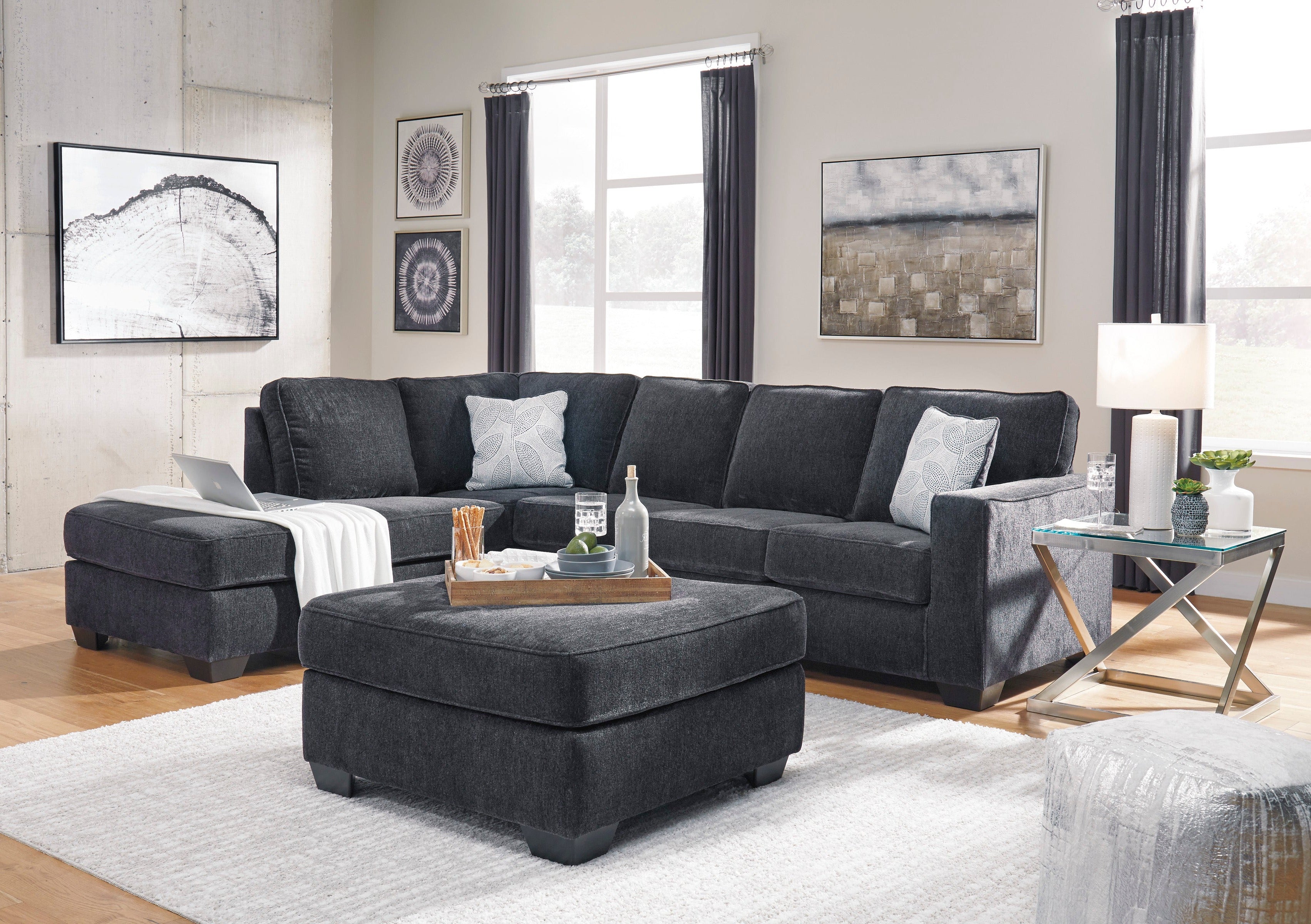 Altari Slate 2-Piece LAF Chaise Sectional – Luna Furniture