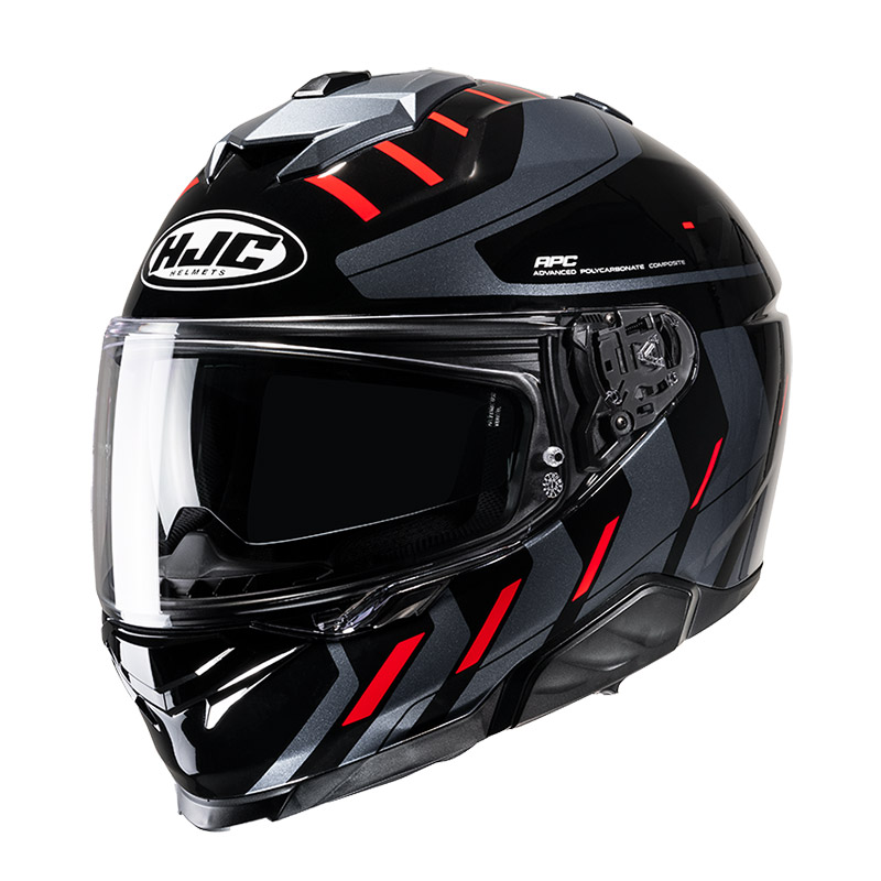 HJC i71 シモ ヘルメット ブラック レッド | MotoStorm [jp]