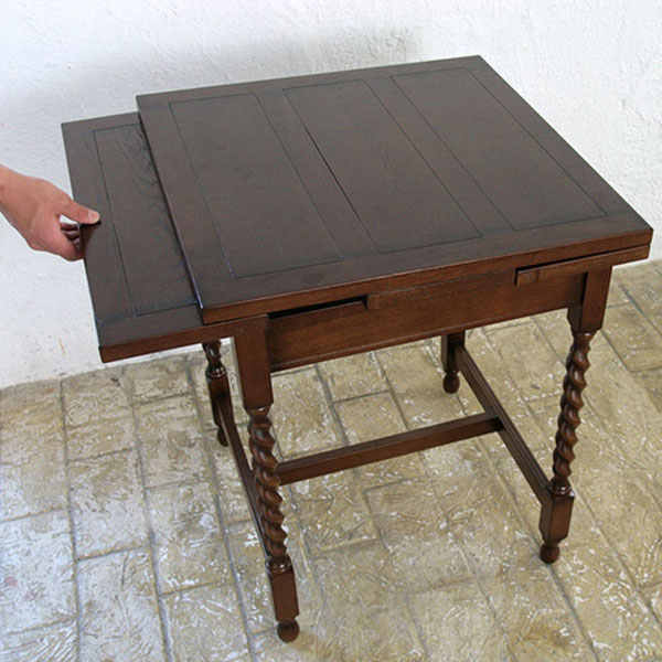 英国アンティークリプロダクト オーク 伸長式ドローリーフ(S