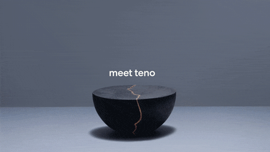 Teno ポータブルスピーカーLEDライト ブラック(ブラック)：テック