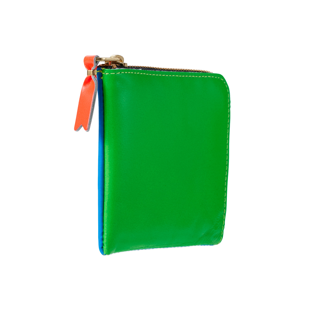 COMME des GARCONS L字型 ZIPウォレット ブルー／グリーン(ブルー
