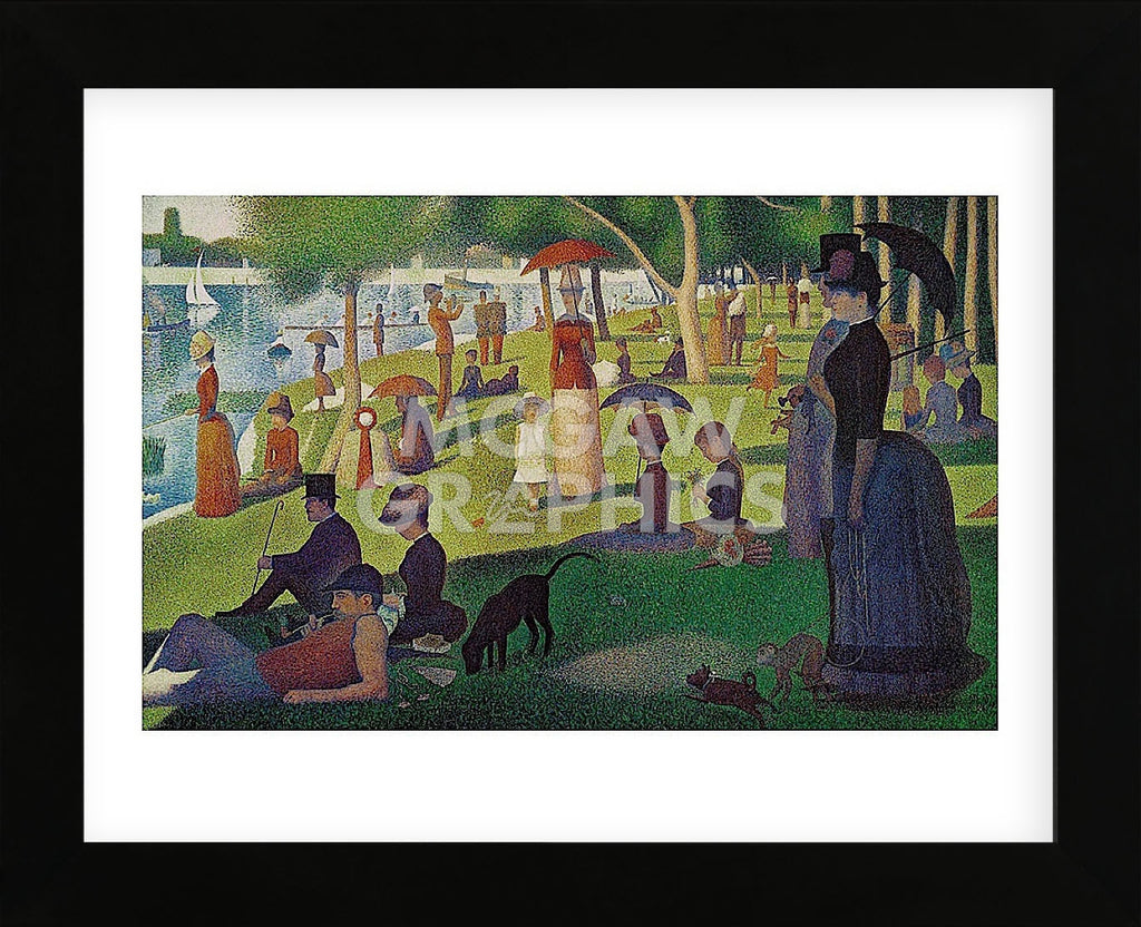 Sunday Afternoon on the Island of Grand Jatte 1864-6 (Framed