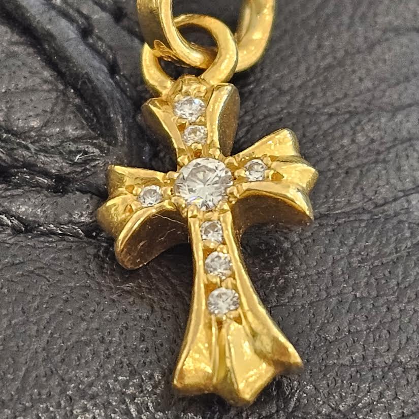 CHROME HEARTS 22K Baby Fat Charm Pave Diamond クロムハーツ 22K