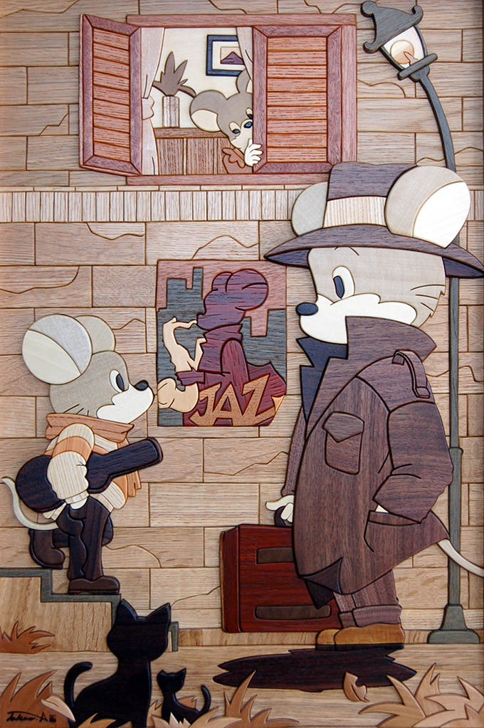 松坂屋名古屋店ART HUB NAGOYA｜あさのたかを 組木絵・木壁画と北