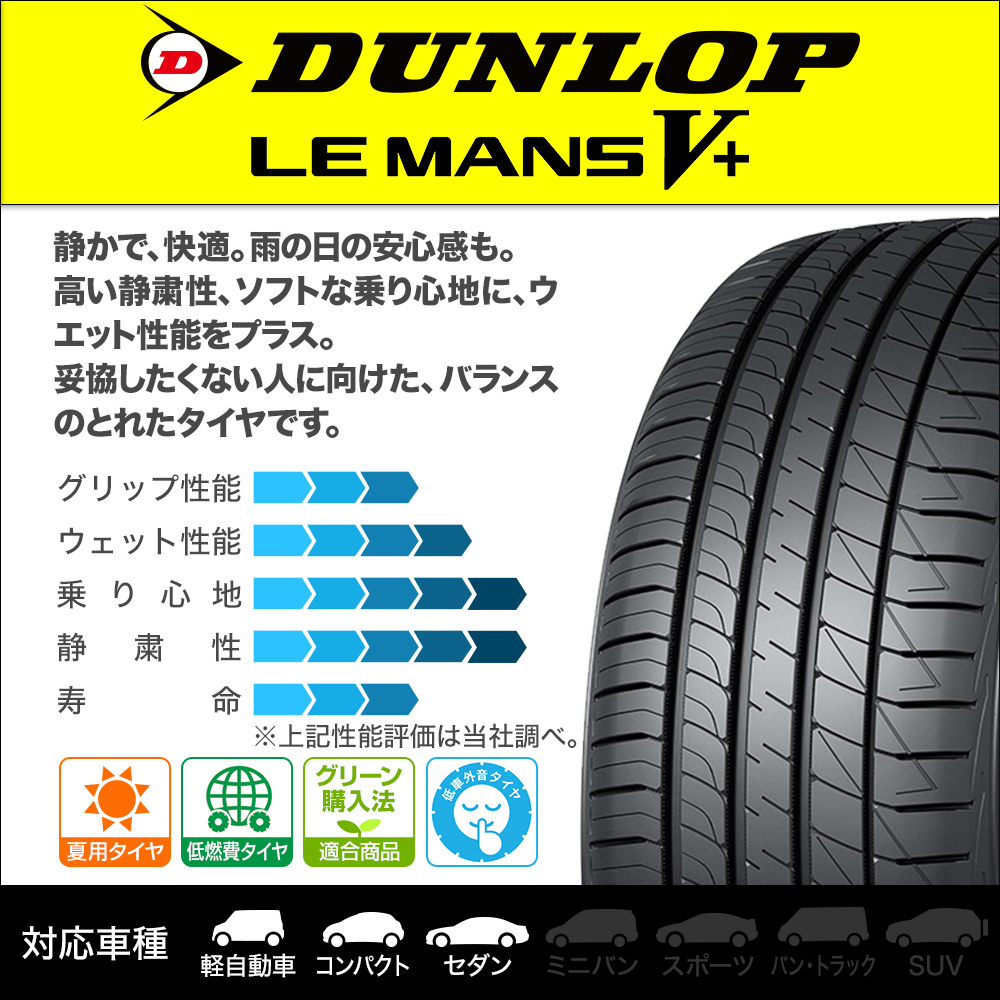 ダンロップ LEMANS (ルマン) V+ (ファイブプラス) 165/50R16 (タイヤ