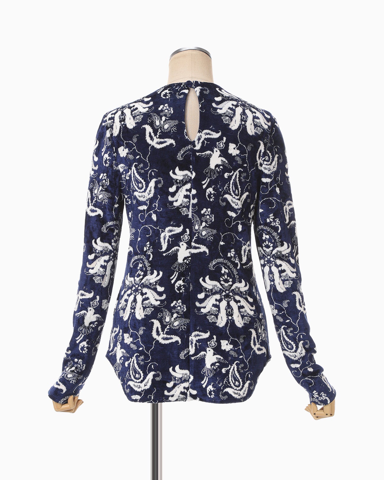 Velour Jersey Top - navy - Mame Kurogouchi