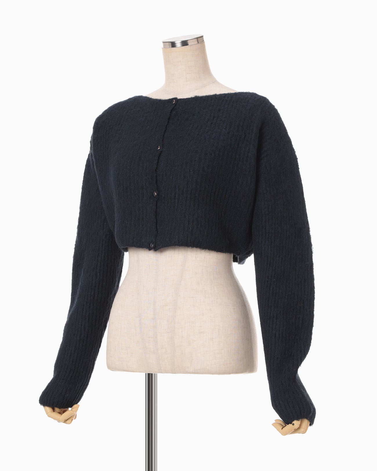 Silk Knited Cardigan - navy - Mame Kurogouchi