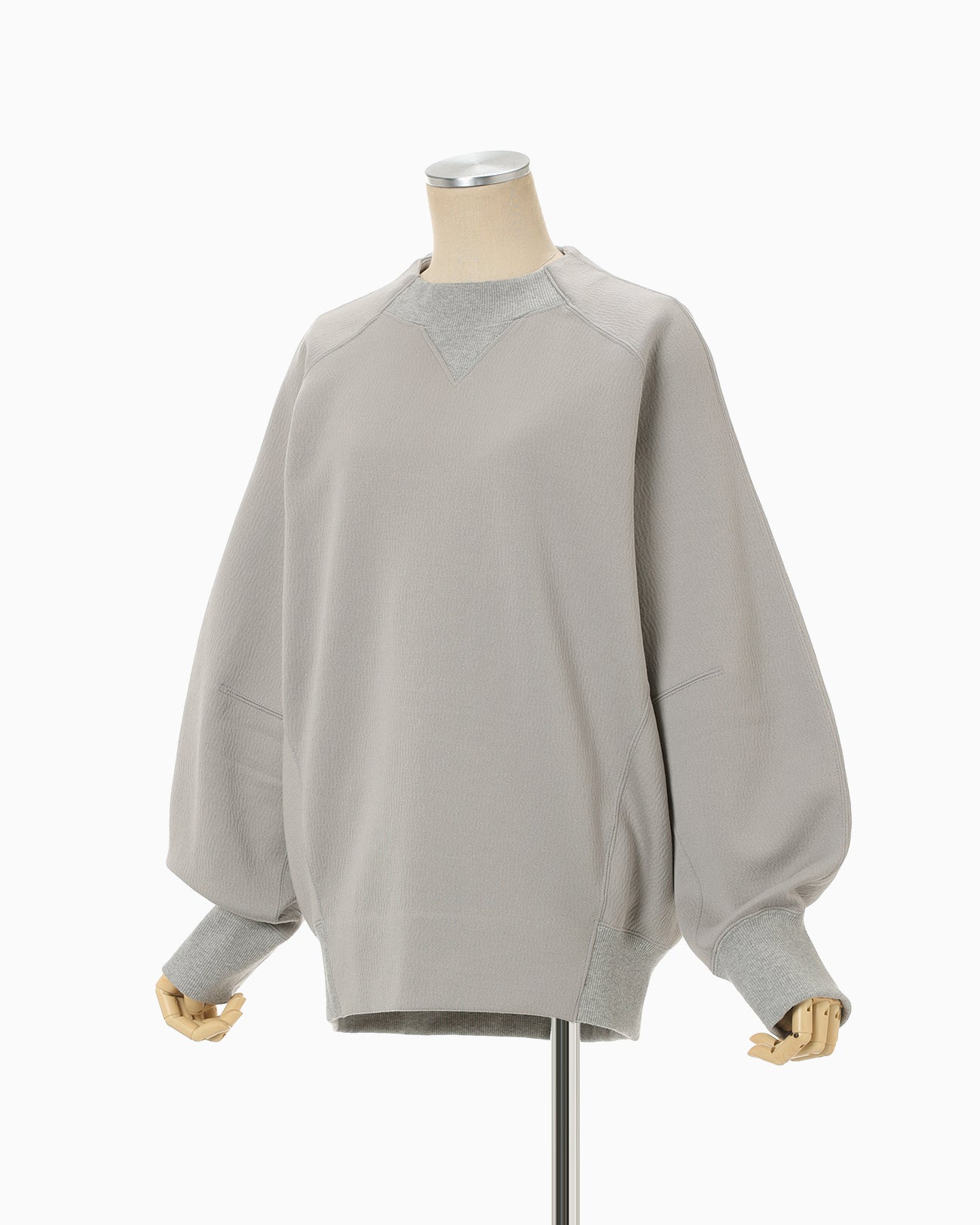 Double Face Jersey Relaxed Top - grey - Mame Kurogouchi