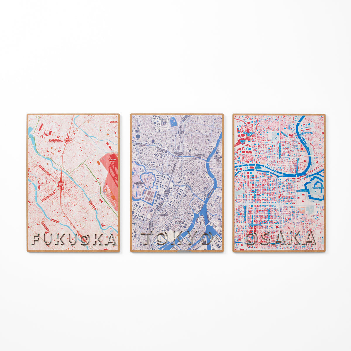 木製ポストカード/東京｜地図グッズ｜Map Design GALLERYオンライン