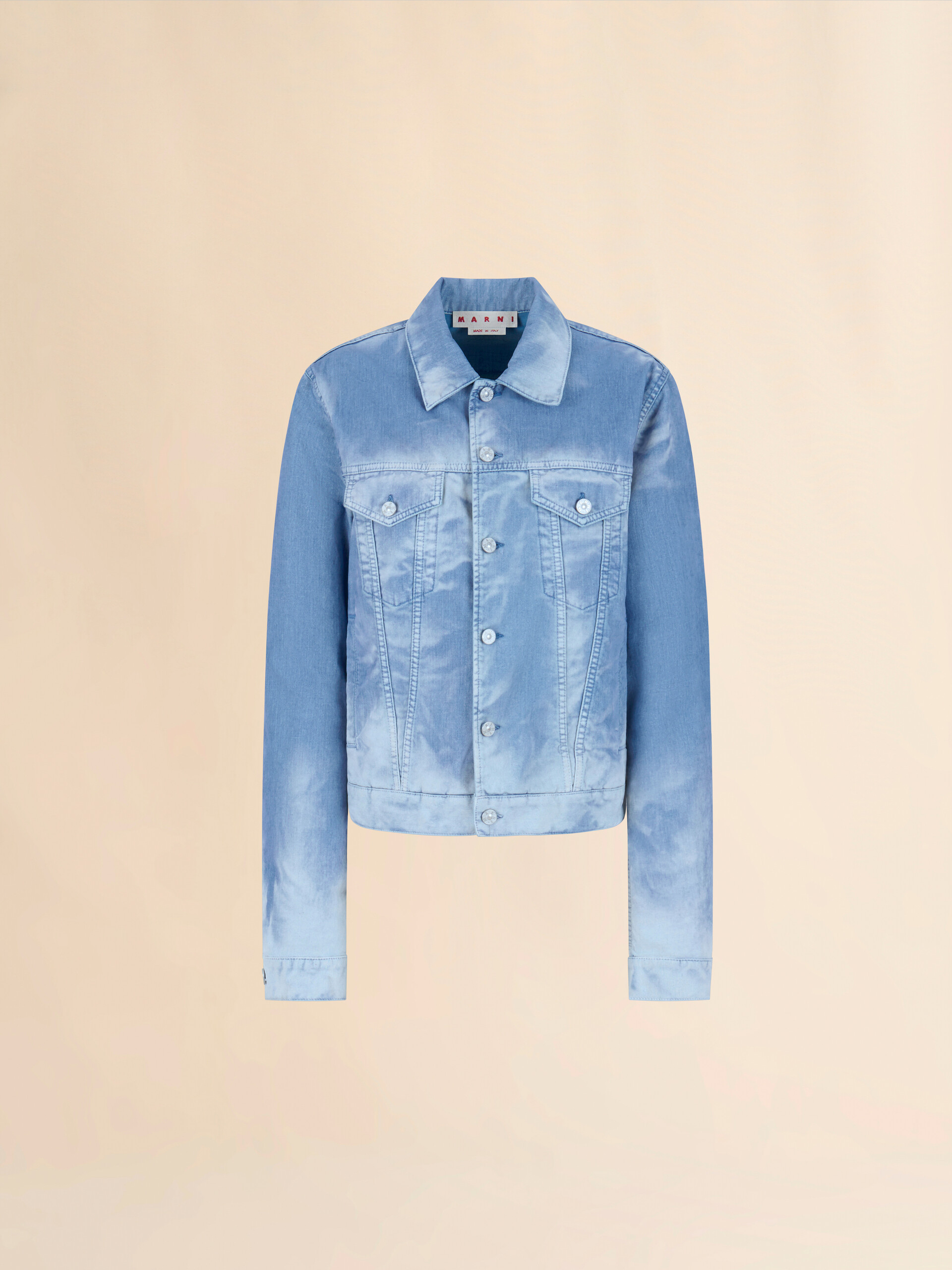 ライトブルー フロッキー加工デニムトラッカージャケット | Marni