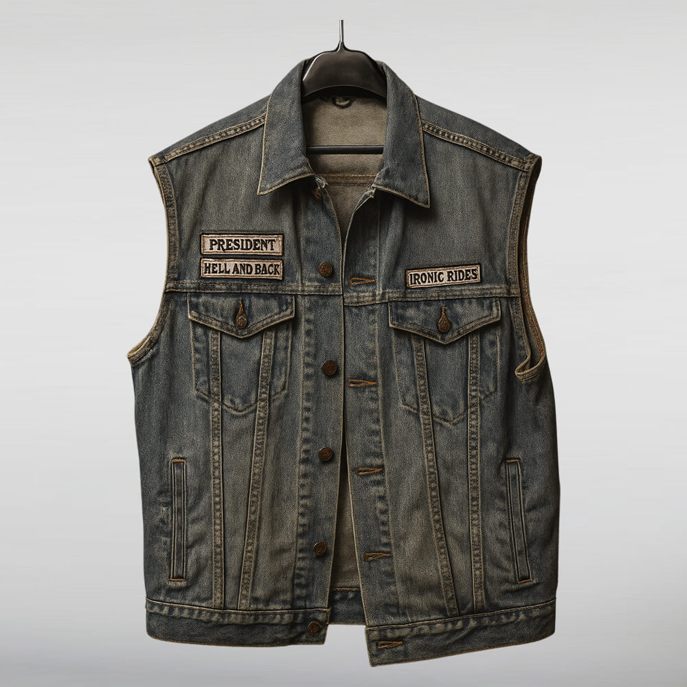Devil's Tribe MC Vest - Michael Shamus Wiles Denim Vest