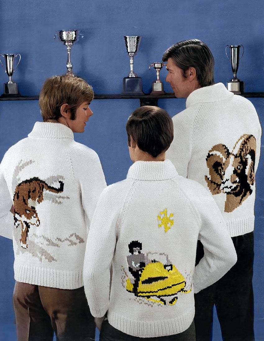 Adult Snowmobile Cardigan Pattern – Mary Maxim