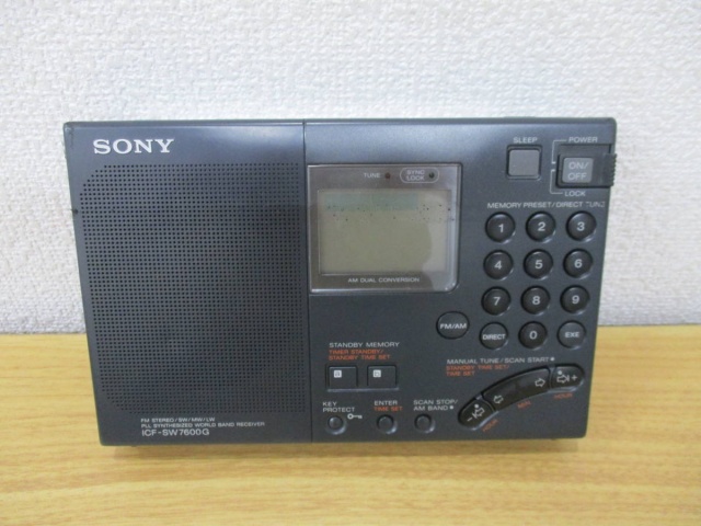 ソニー短波ラジオ『ICF-SW7600G』を買取しました。｜古本買取 みつばち書店