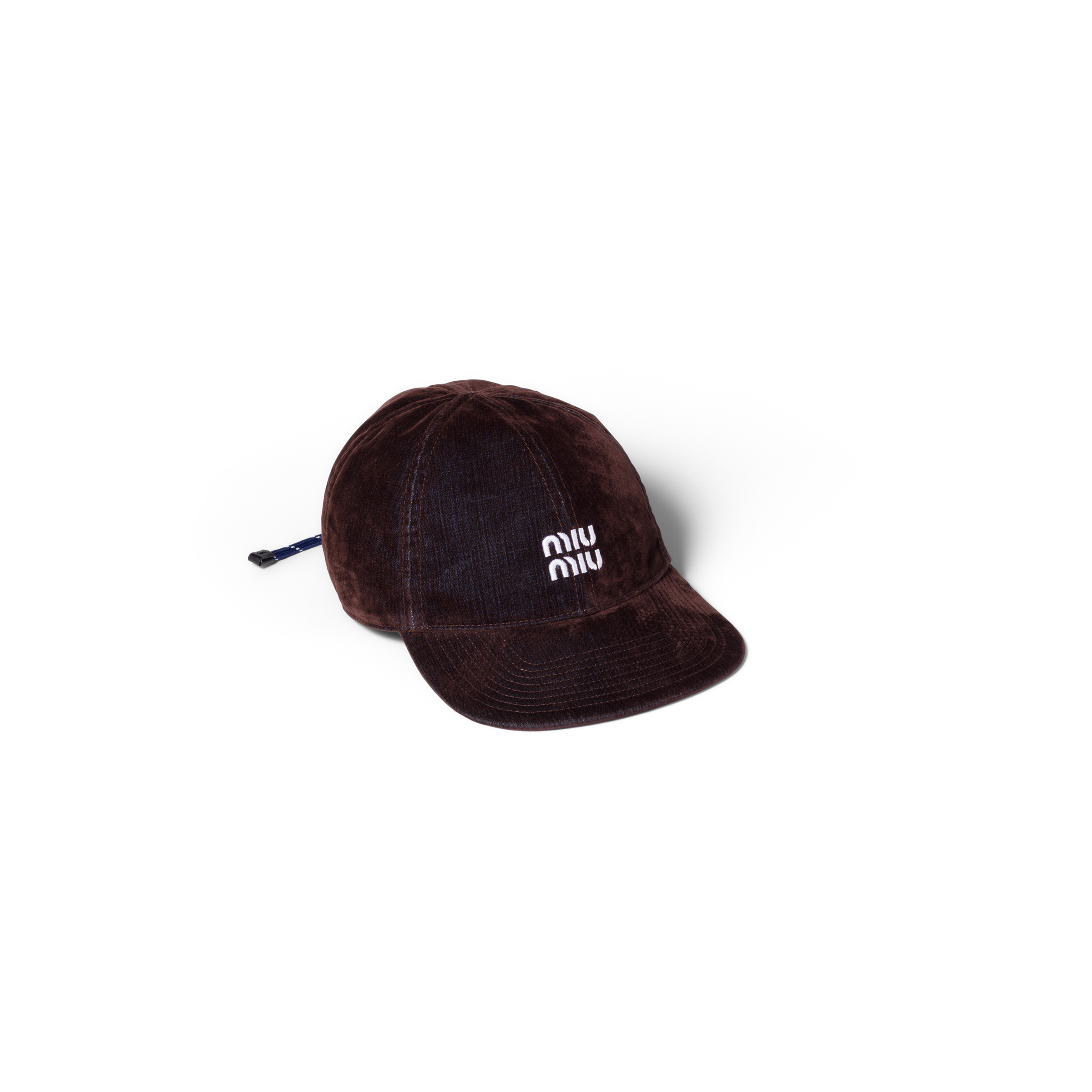 Red/baltic Blue Denim Baseball Cap | Miu Miu