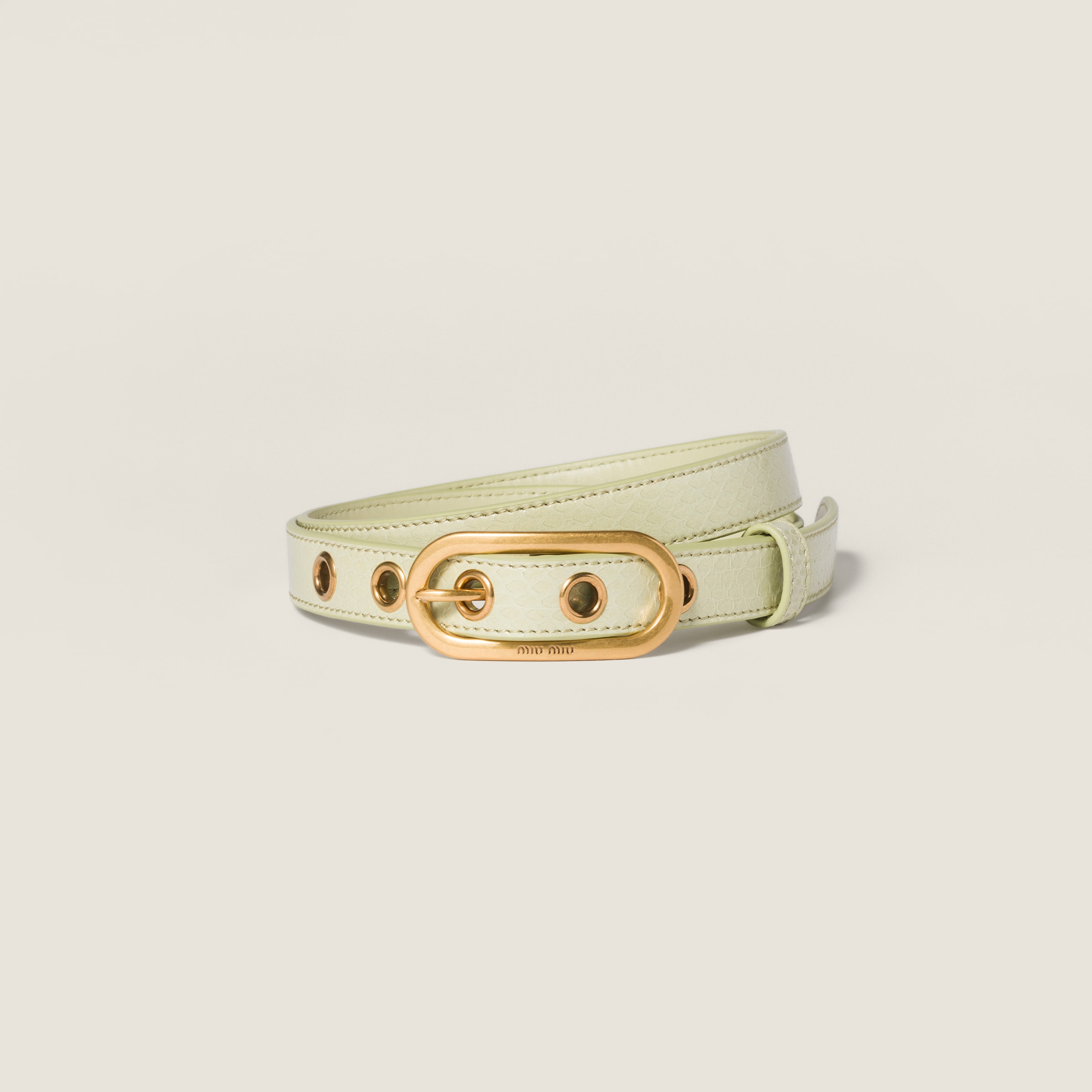 Tobacco Leather Belt | Miu Miu