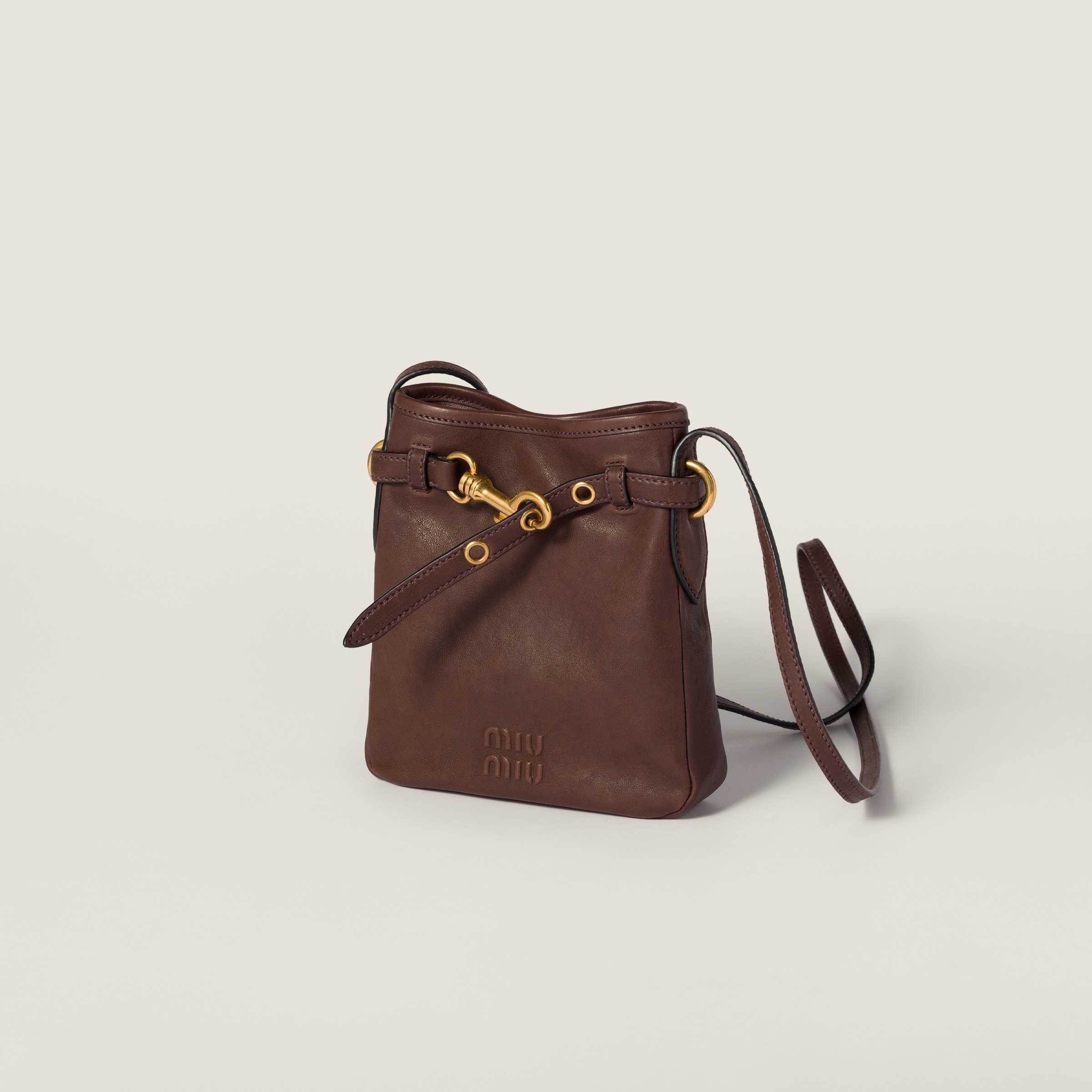 Briarwood Nappa Leather Pouch | Miu Miu