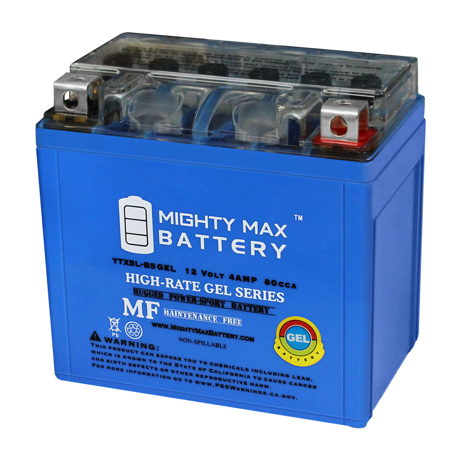 YTX5L-BS GEL Battery for HONDA CRF250X 250CC 04 -09 - MightyMaxBattery