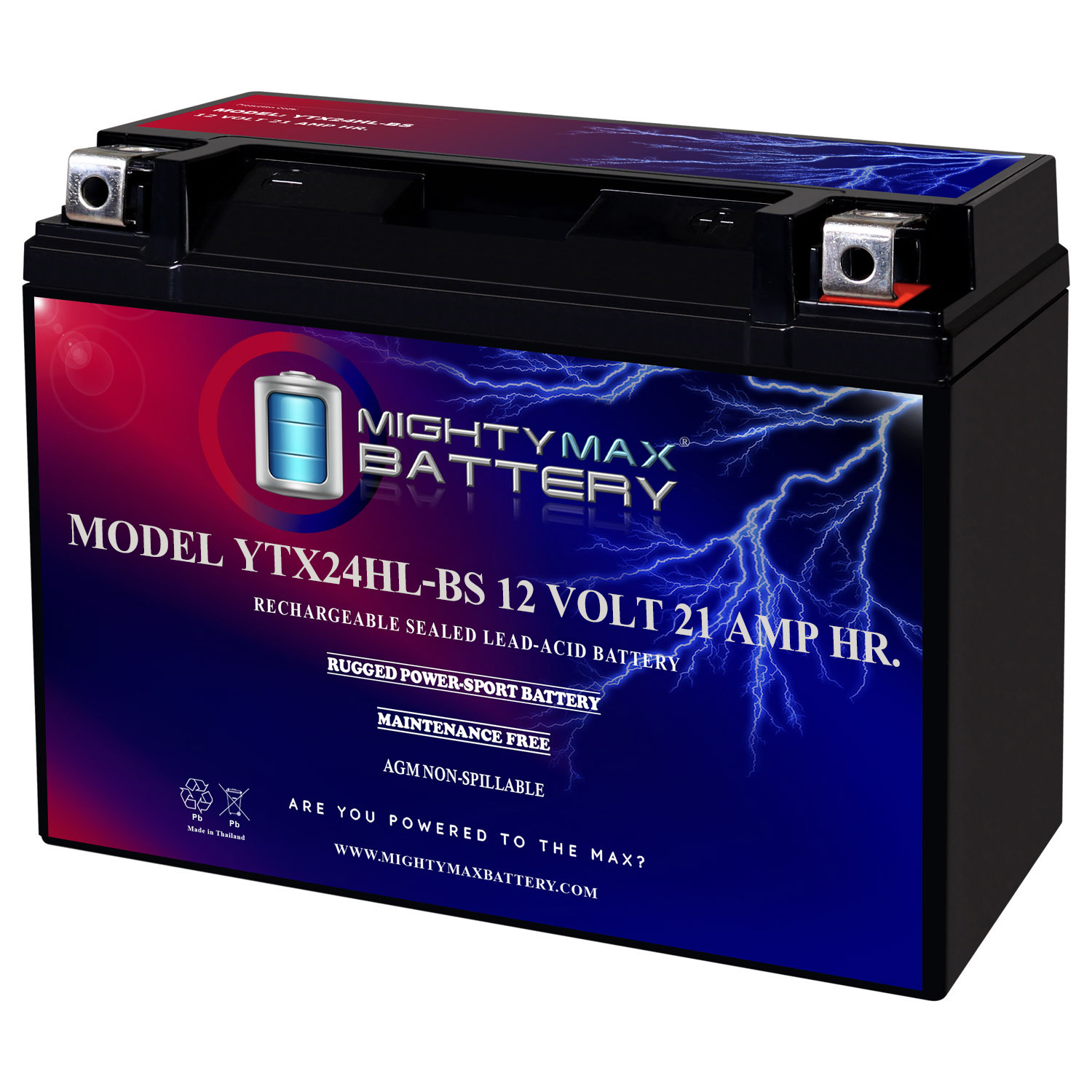 YTX24HL-BS Battery for Arctic Cat 500 Sabercat 600, 700 2004-2006