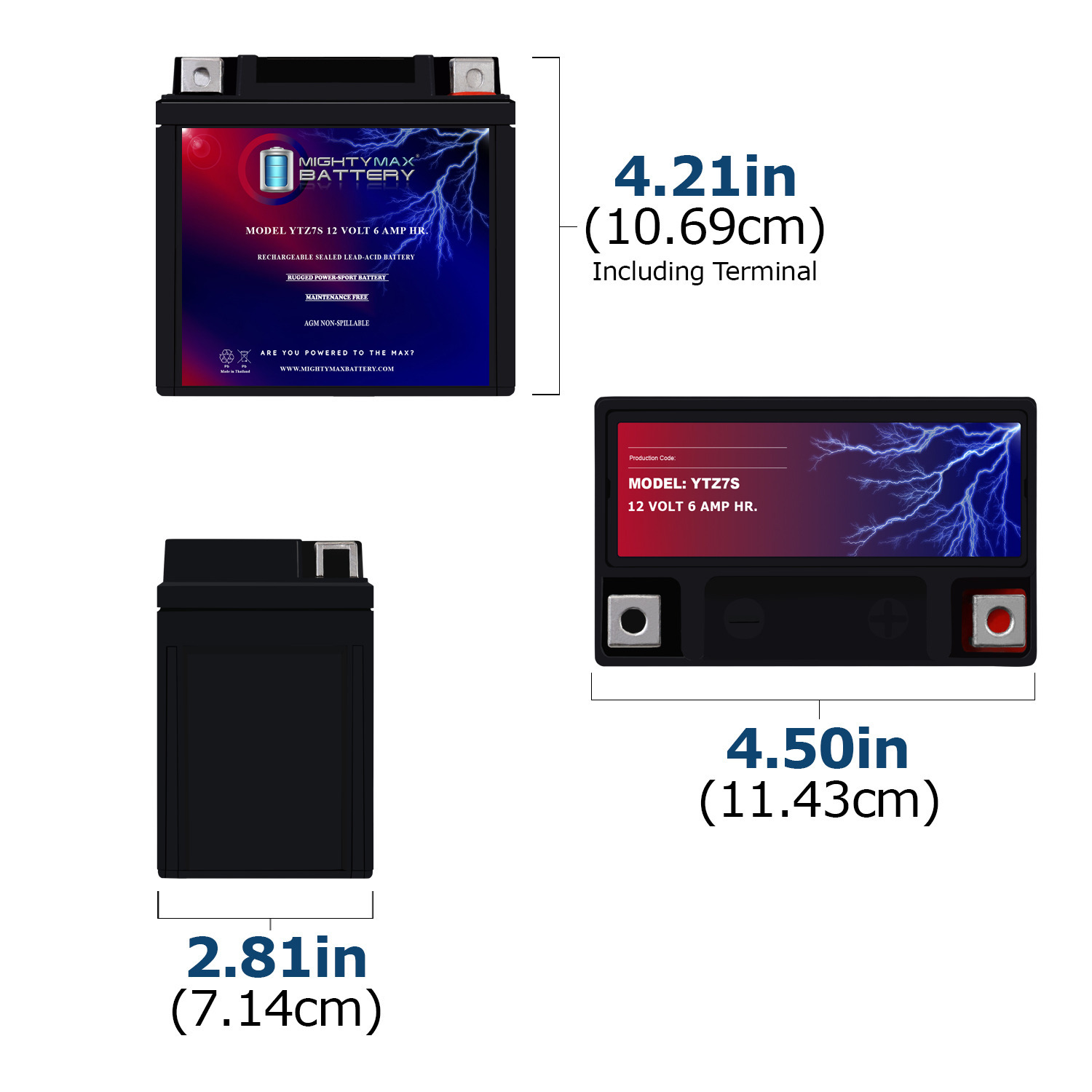 YTZ7S 12V 6AH Battery for Kawasaki 1000 ZX10R 2015-2016