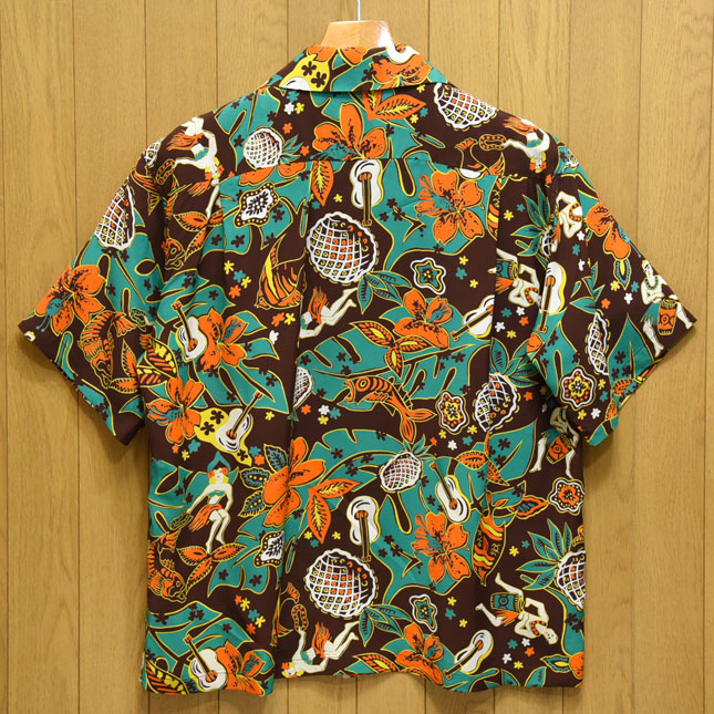 SUNSURF(サンサーフ)レーヨン半袖アロハ『TIME TO LUAU/タイムツール