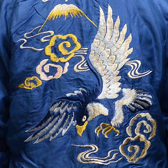 テーラー東洋スカジャン「BLUE EAGLE×JAPAN MAP」復刻サテンスカ NO