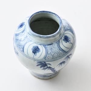 中国 景徳鎮 青花花瓶 人 ｜ みんげい おくむら （日本と世界の民芸）