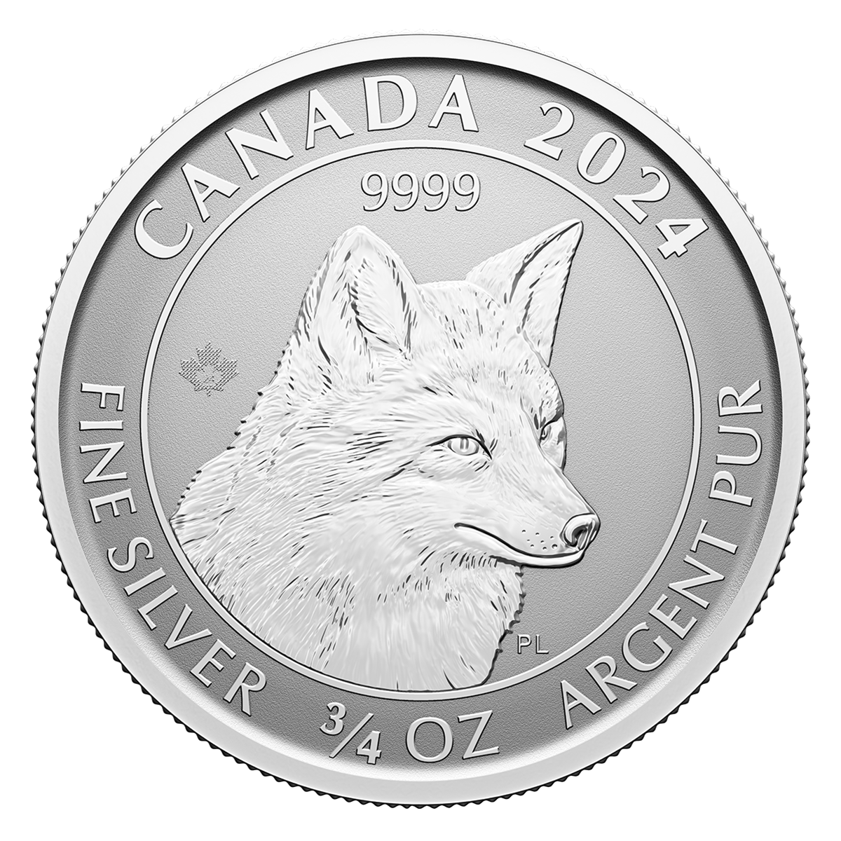 2024 ¾ oz. 99.99% Pure Silver Coin – Red Fox (Bullion) | The Royal