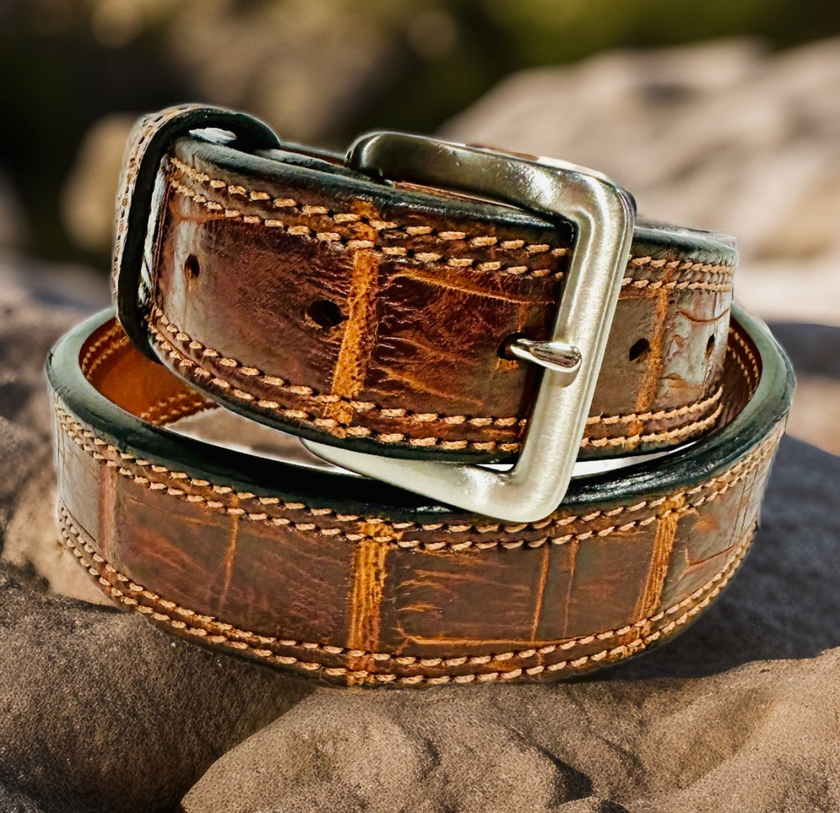 Alligator Gun Belts (GB-15) - MTR Custom Leather