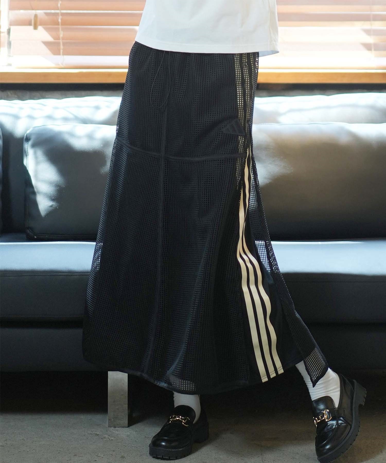 adidas アディダス ロングスカート レディース メッシュ LUX CA