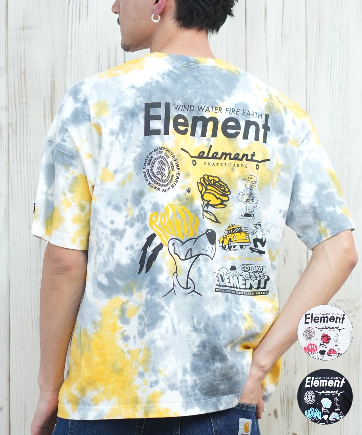 ELEMENT エレメント 半袖 Tシャツ メンズ バックプリント オーバー