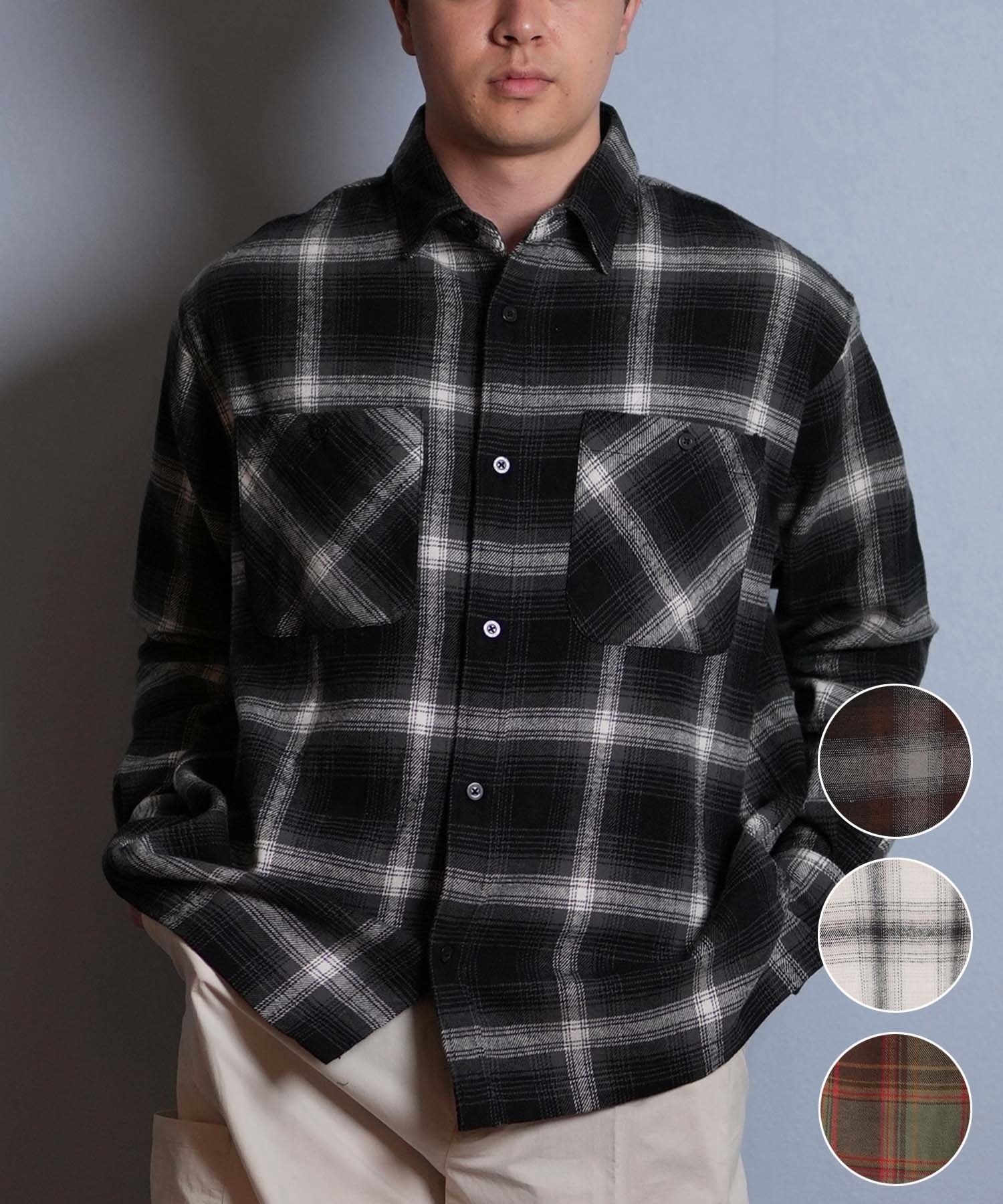 DEAR LAUREL ディアローレル 長袖 シャツ メンズ チェック ネルシャツ