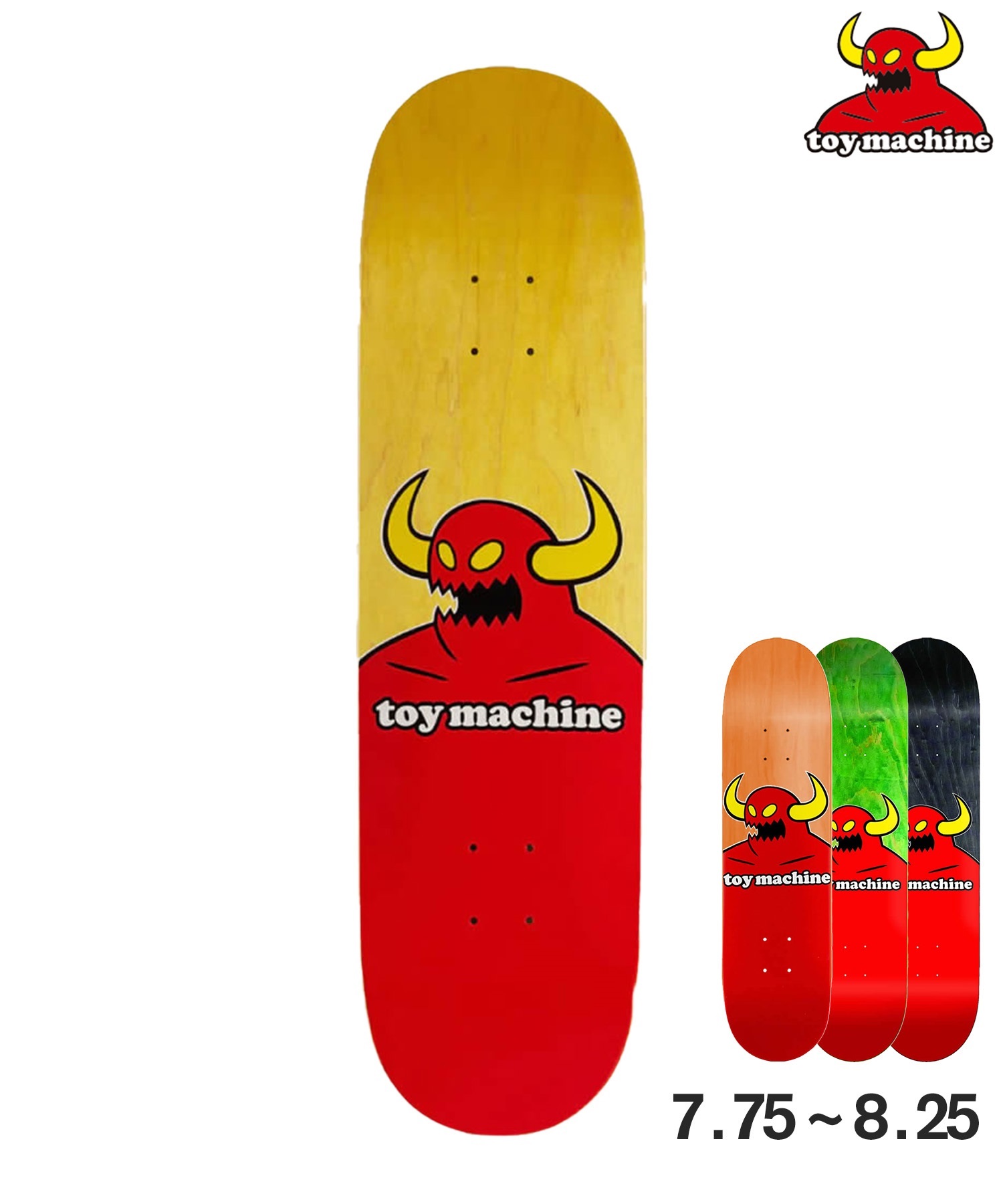 TOYMACHINE トイマシーン スケートボード デッキ 7.75～8.25inch