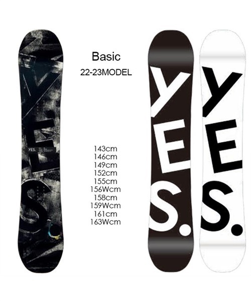 YES イエス ベーシック スノーボード 板 22-23 JJ B17 スノーボード 板