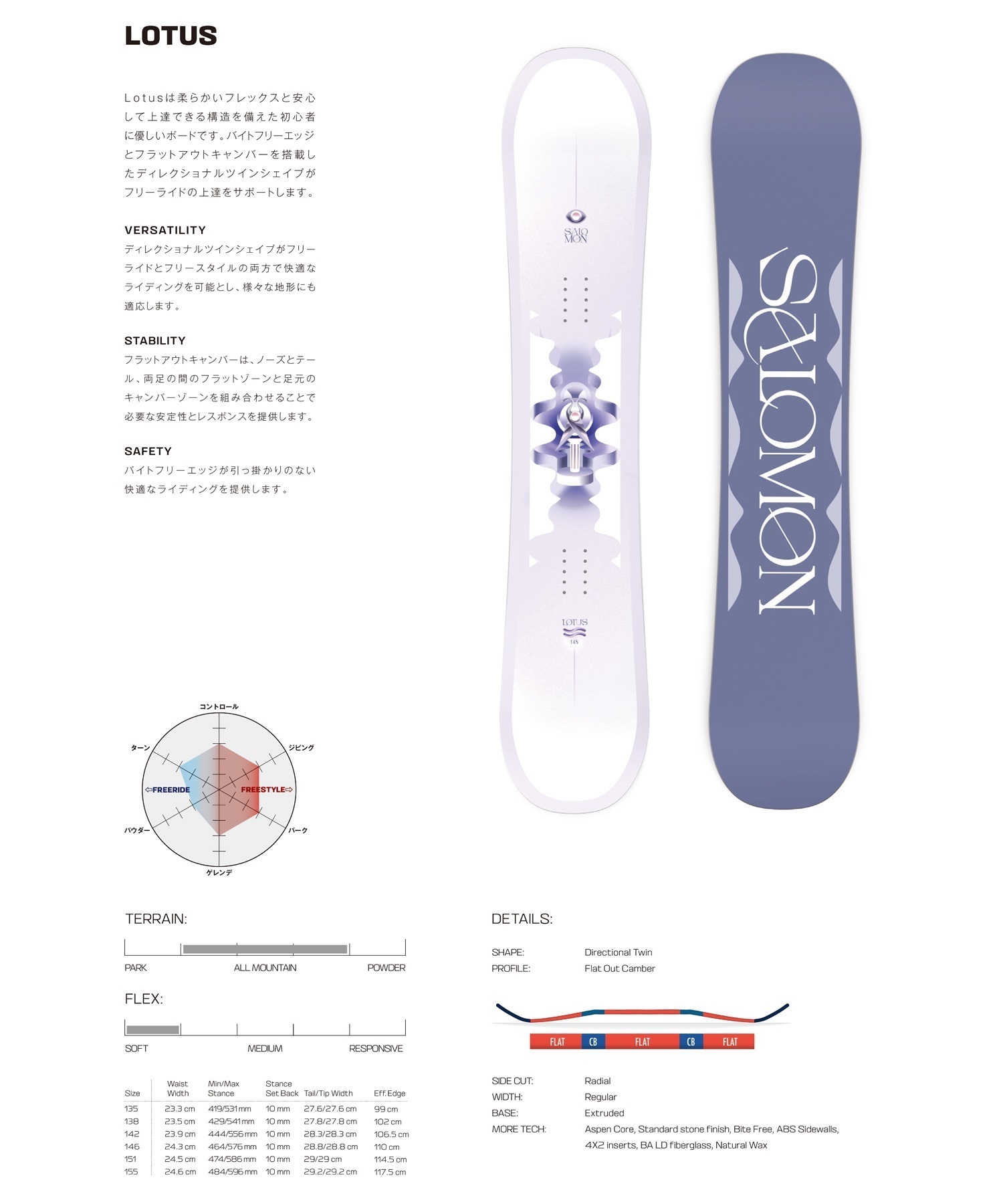 SALOMON サロモン ロータス スノーボード 板 レディース 25-26 LL A19