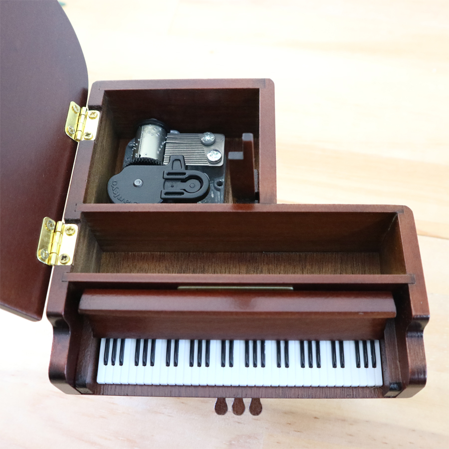 木製ミニアンティークオルゴール グランドピアノ （既製品） ｜株式