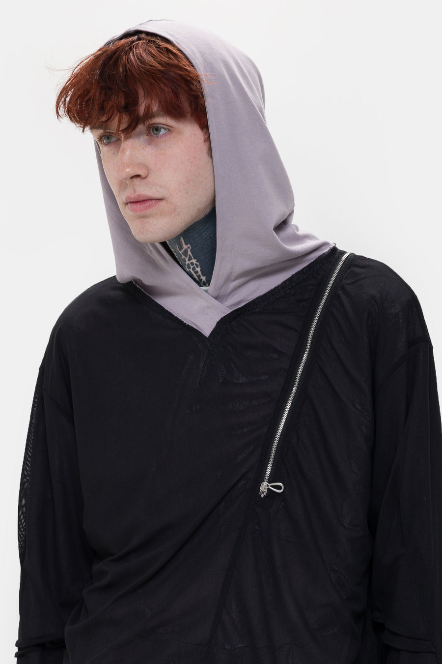 Knox Mesh Hoodie in Black